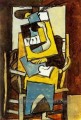 Femme au chapeau un panaches 1919 cubiste Pablo Picasso